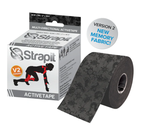 Bild von Activetape 5 cm x 5 m - Grau/Schwarz STRAPIT