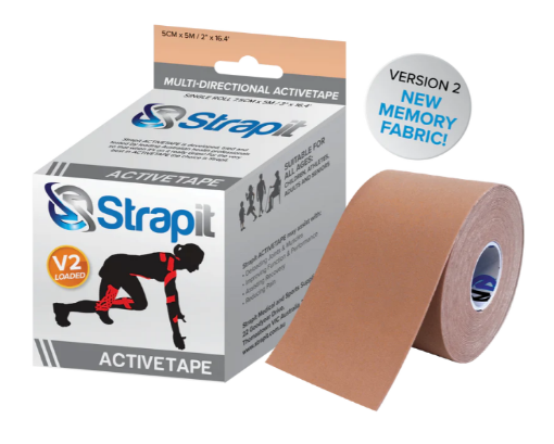 Bild von  ACTIVETAPE 7,5CM x 5M – BEIGE GESTREIFT