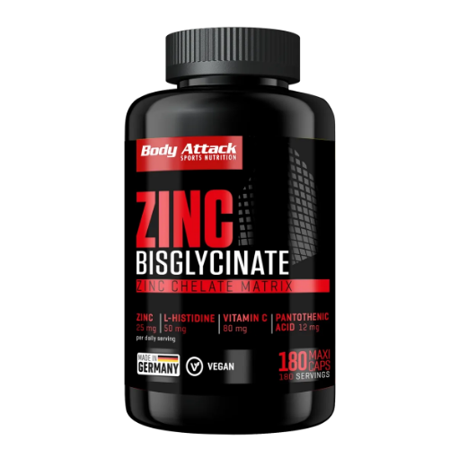Bild von Zinc Bisglycinate  (180 Kapseln) Body Attack