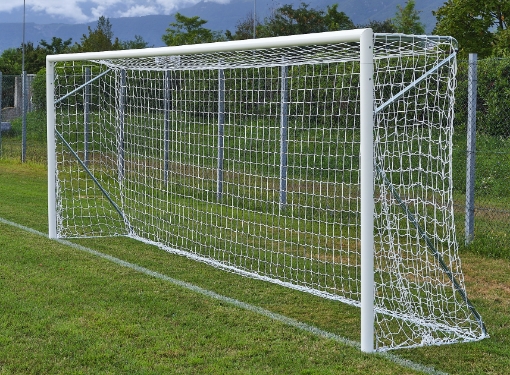 Bild von Mobiles Aluminium-Fußballtor 6 × 2 m — Ø80 mm mit Netz — VI 6033